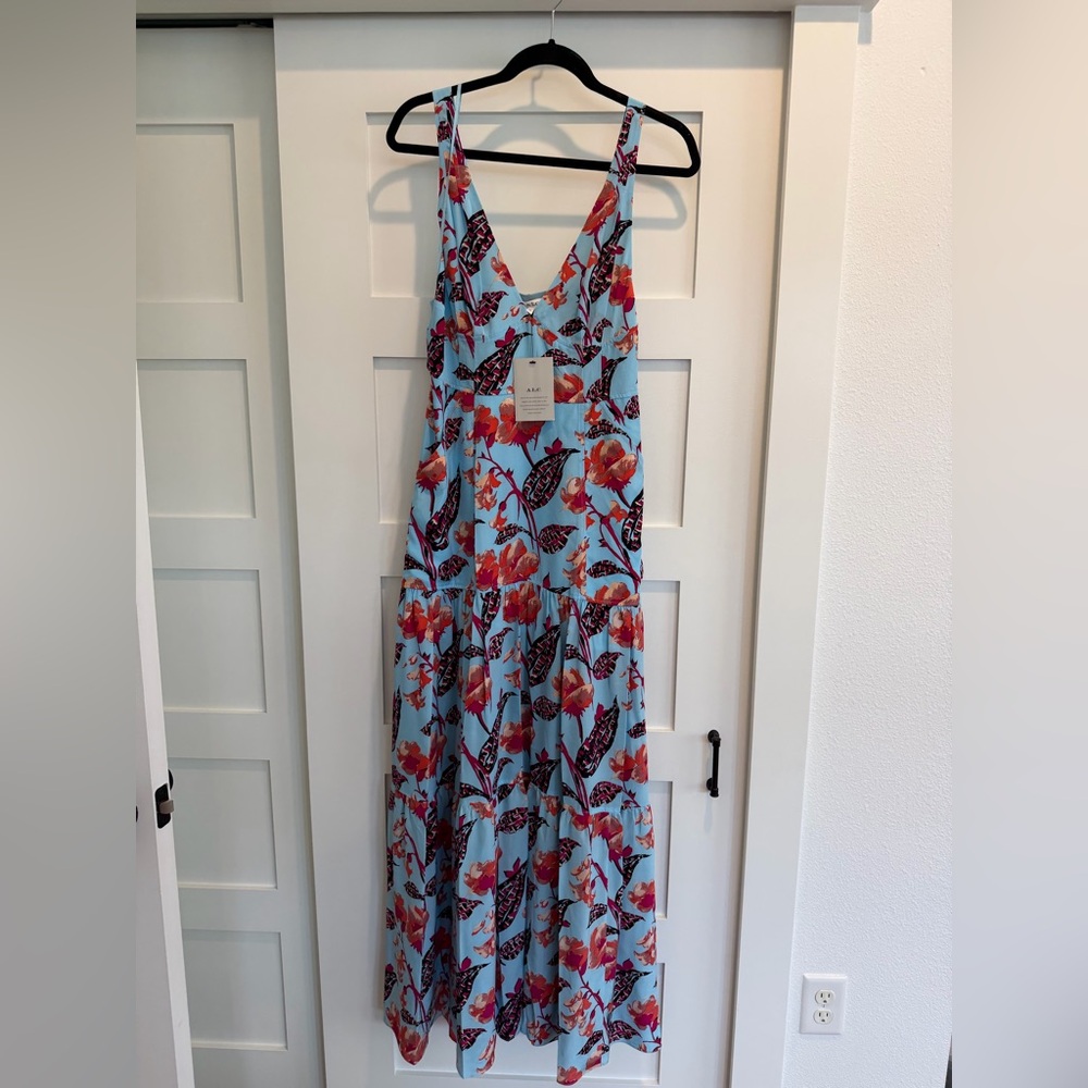A.L.C. Vibrant Floral Maxi Dress SZ 8